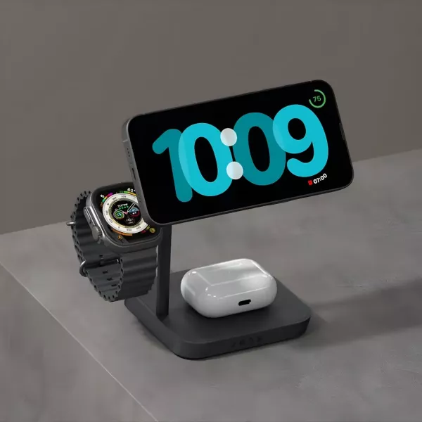 Безпровідна зарядка Zens 4-in-1 MagSafe + Watch Wireless Charging Station (ZEAPDC01/00) (Black)