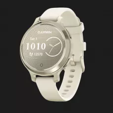 Garmin Lily 2 Active Lunar Gold with Bone Silicone Band